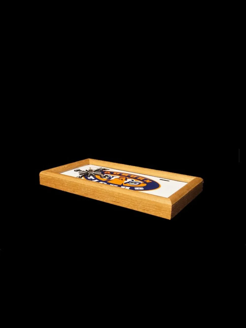 Auburn Tigers License Plate Clock NCAA Officially Licensed